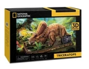 PUZZLE 3D NÁRODNÉ GEOGRAFICKÉ TRICERATOPS