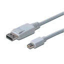 mini DP - DisplayPort 4K 60Hz UHD kábel, biely, 2m