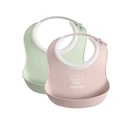 BABYBJORN - 2 malé podbradníky Powder Green/Powder