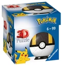 3D puzzle 54 dielikov. Pokeball čierny