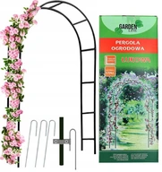 ZÁHRADNÁ PERGOLA, KOVOVÝ OBLÚK NA RUŽE, KVETY, POLEZAČKY, 240 cm + KOTVY