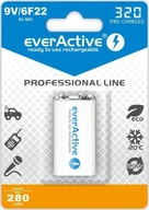 Batéria 6F22 Ni-MH everActive 9V 320mAh Professional Line (1 ks)