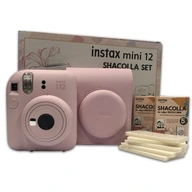 Fujifilm Instax Mini 12 ružový fotoaparát + puzdro + rámy Shacolla