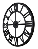 Clock black metal loft modern retro wall