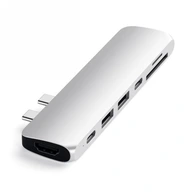 HLINÍKOVÝ ROZBOČ SATECHI S DVOJITÝM MACBOOKOM USB-C