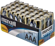 Maxell LR3 AAA alkalické batérie 32 ks NOVINKA, doba platnosti: 3 roky