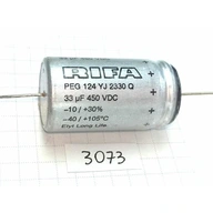 Elektrolytický kondenzátor 33uF 450V 20x37 105C RIFA PEG124 axiálny x2