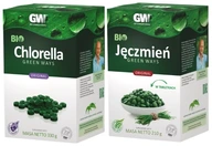 BIO CHLORELLA tablety 330g + BIO JAČMEŇ v tabletách 210g Green Ways