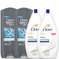 Dove sada sprchových gélov 2x450 ml + 2x400 ml