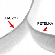 VELCRO PÁSKA BIELA ​​SET 20 mm 50 MB