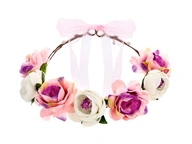 HEAD WREATH FLOWERS pink Bachelorette party