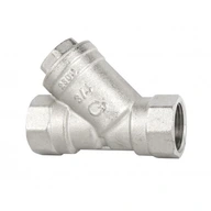 Šikmý plynový filter 1/2 palca DN15, mosadz, nikel