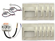 Sada LED svietidla na schodisko 9x + zdroj a 2 senzory
