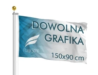 Reklamná vlajka 150x90 cm Firemná potlač Nápis Logo + DIZAJN ZDARMA
