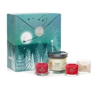 Yankee Candle Set malého pohárika a 3 mini sviečok BRIGHT LIGHTS