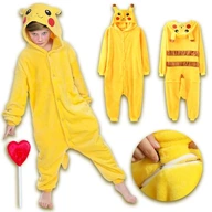 PIKACHU OUTFIT KOSTÝM KIGURUMI JEDNORÁZOVÉ PYŽAMÁ PRE DETI 128 / 134