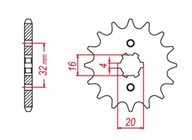 Predné ozubené koleso Grosskopf 554 15