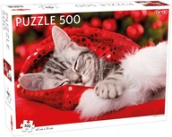 Taktické puzzle 500 dielikov Vianočné mačiatko