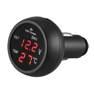 Digitálny LED voltmeter do autozapaľovača