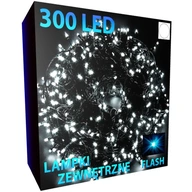 OSVETLENIE VIANOČNÉHO STROMČEKA 300 LED VONKAJŠIE PEVNÉ + BLESK W