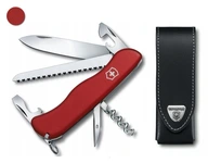 Victorinox 0.8863, vreckový nôž do ruksaku + kožené puzdro 4.0523.3, 111 mm