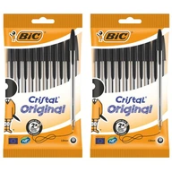 Tradičné klasické jednorazové pero BIC Cristal Original čierne 20 ks