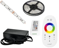 SET 5m RGB 5050 LED PÚH DOTYKOVÝ DIAĽKOVÝ NAPÁJANIE