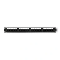 Qoltec Patch panel RACK | 24 portov | kat.6 UTP