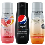 Pepsi Max a sada ovocných príchutí 0 cukor SodaStream