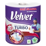 Papierová utierka Velvet Turbo - savá, trvácna, odolná proti roztrhnutiu