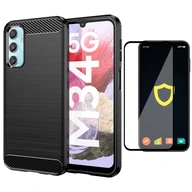 Pevné karbónové puzdro ARMOR SpaceCase pre Galaxy M34 5G + 5D sklo