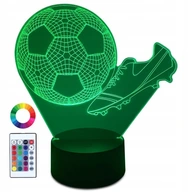 XL LED nočná lampa 3D futbalový zápas 16 farieb + diaľkové ovládanie