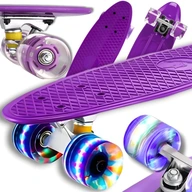 SKATEBOARD RYBIČKA SVIETIDLÁ LED RYBIČKA RYBIČKA PRE DETI FIALOVÁ