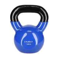 Kettlebell Fitness 10kg liatinový MODRÝ PEVNÝ