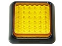 Svietidlo 36 LED 10x10 cm oranžový maják 12V 24V R