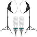 2x SOFTBOX octa štúdiová lampa 60cm 85W statív