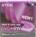 Disky pre kamery TDK Mini DVD+RW 8cm 1,4GB 10 ks