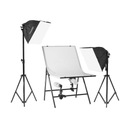 Set bez tieňa 2x Softbox 40x40cm 4x85W pevný