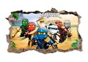 Nálepka na stenu plagátu LEGO NINJAGO! Rozmer 120 x 74 cm