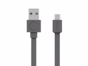 allocacoc USB kábel microUSB Plochý - šedý 1,5 m