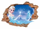 3D samolepky na stenu Frozen Elsa 70x50cm