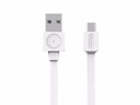 allocacoc USB kábel microUSB Flat - biely 1,5 m