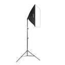 SET SOFTBOX 50x70cm 65W lampa na líčenie