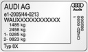 Samolepka AUDI menovka 85x50mm