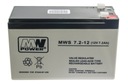 BATÉRIA MWS7.2-12 12V 7,2AH 7AH AGM ALARM UPS