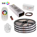 LED SET 15m 5050 RGB BIELY DOTYKOVÝ OVLÁDAČ