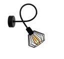 DIAMANTOVO ČIERNA NÁSTENNÁ LAMPA 001-23NK