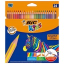 Bic Kids Evolution Bezdrevné ceruzkové pastelky PRE DETI 24 farieb