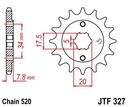 PREDNÉ OZUBENÉ KOLO POHONU MOTORA. STEEL JT JTF327.14