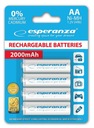 4 výkonné batérie AA HR6 R6 2000mAh 1,2V Ni-MH